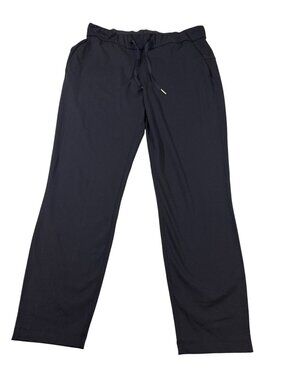 Lululemon Athletic Jogger Pants Black Drawstring Waist Stretch Size 6 (LL488)